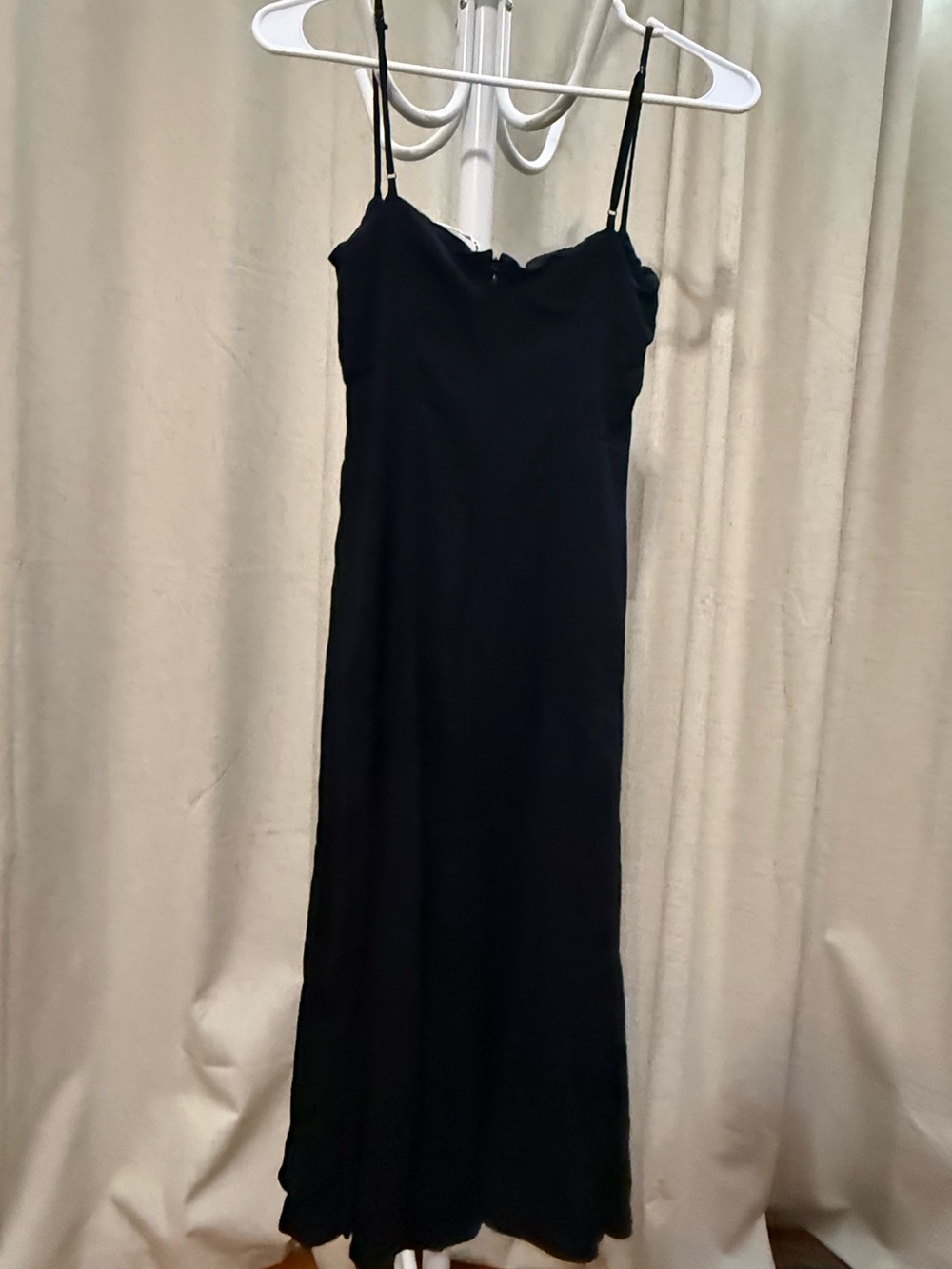 Reformation Black Slip Dress with Adjustable Straps Size 8